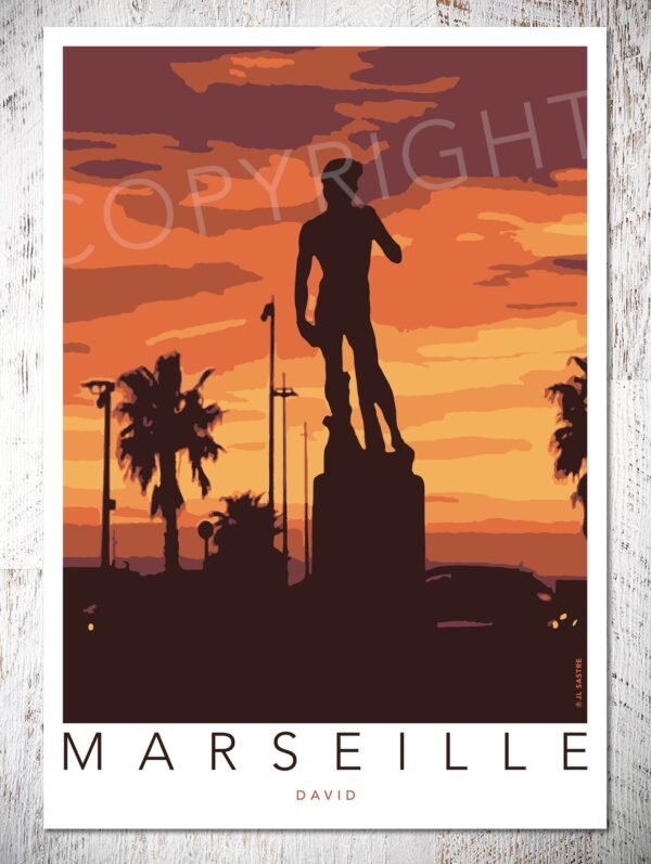 Affiche Marseille - DAVID - Va Te Faire Encadrer