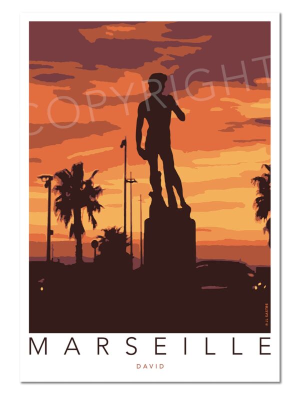 Affiche Marseille - DAVID - Va Te Faire Encadrer