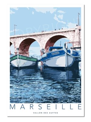 Affiche Marseille - VALLON DES AUFFES - Va Te Faire Encadrer